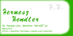 hermesz wendler business card